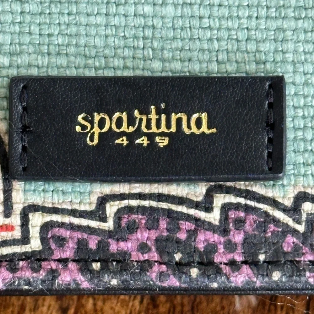 Spartina 449 | Daufuski Island Paisley Linen & Leather Wristlet/Wallet, NWT